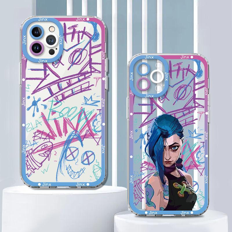 Graffiti Logo Jinxs Phone Case For iPhone 16 15 14 13 12 11 Mini Pro Max X XR XSMax 7 8 Plus SE20 Transparent Cover