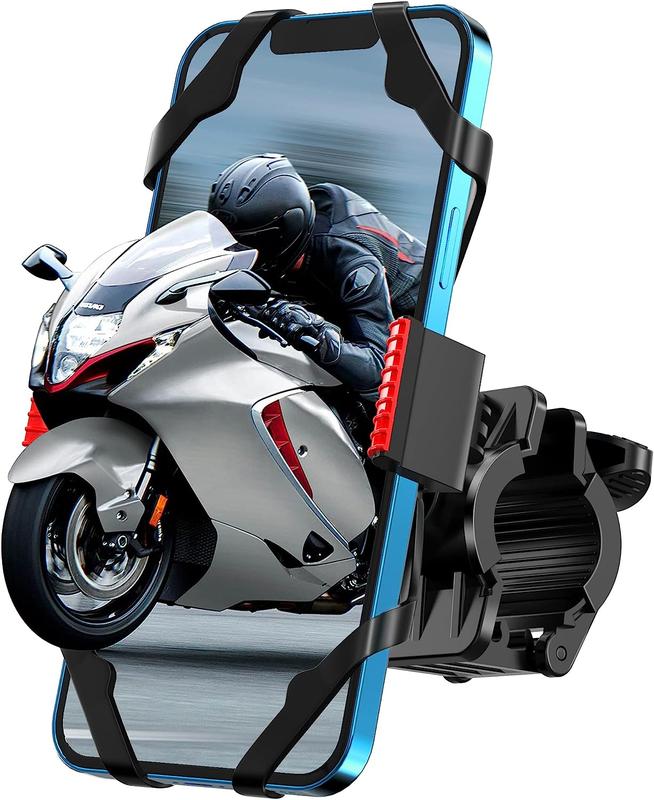 Motorcycle Phone Mount-Bike Phone Holder Handlebar, Universal Bicycle Phone Mount for iPhone 15 Pro Max Plus, 14 Pro Max, S9, S10 and More 4.7