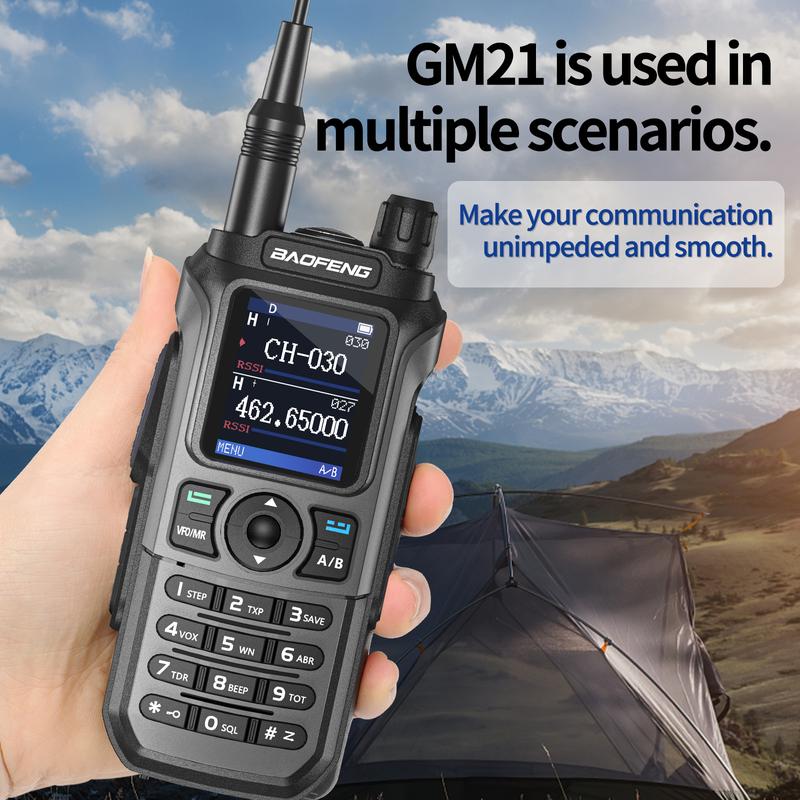 2Pack BAOFENG Long Range Two Way Radio for Adults GM21 GMRS Handheld GMRS Repeater Capable Long Range Walkie Talkie For Travel