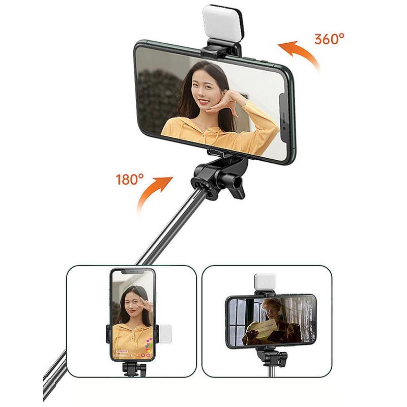 Wireless Selfie Stick, Multifunctional Phone Tripod, Bluetooth-compatible Remote Control Phone Holder, Phone Accessories for Travel, Live Streaming