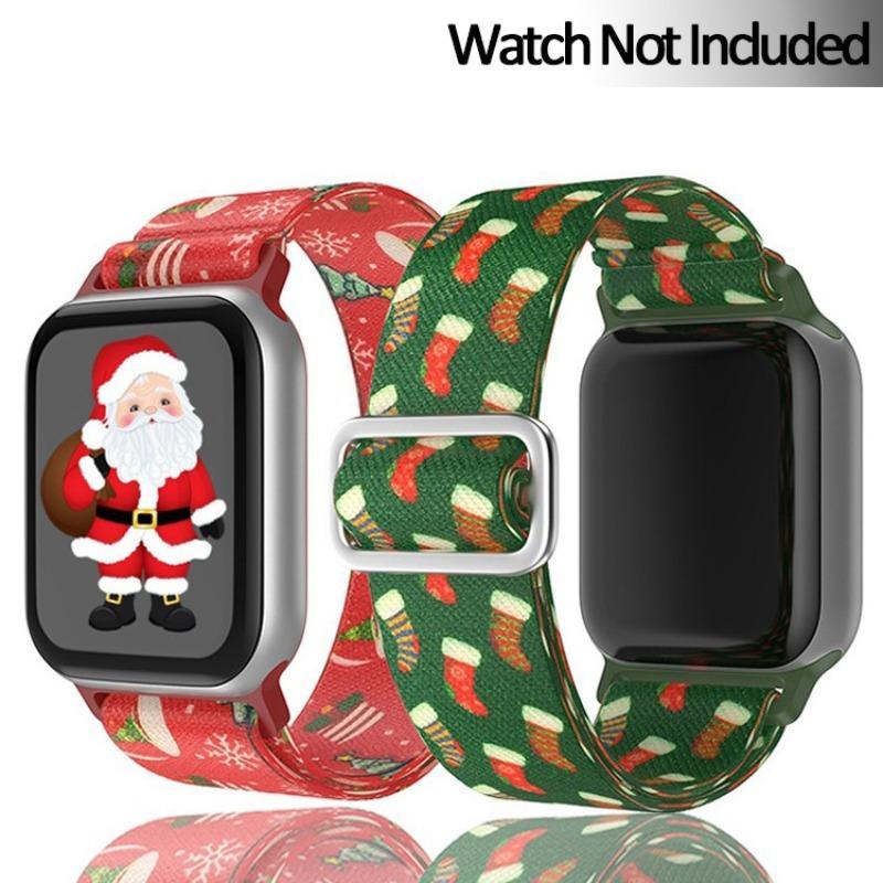 Christmas Themed Watch Band (Band Only), 1 Count Replacement Watch Band Compatible with Apple Watch Series 10 42mm, Smart Watch Accessories