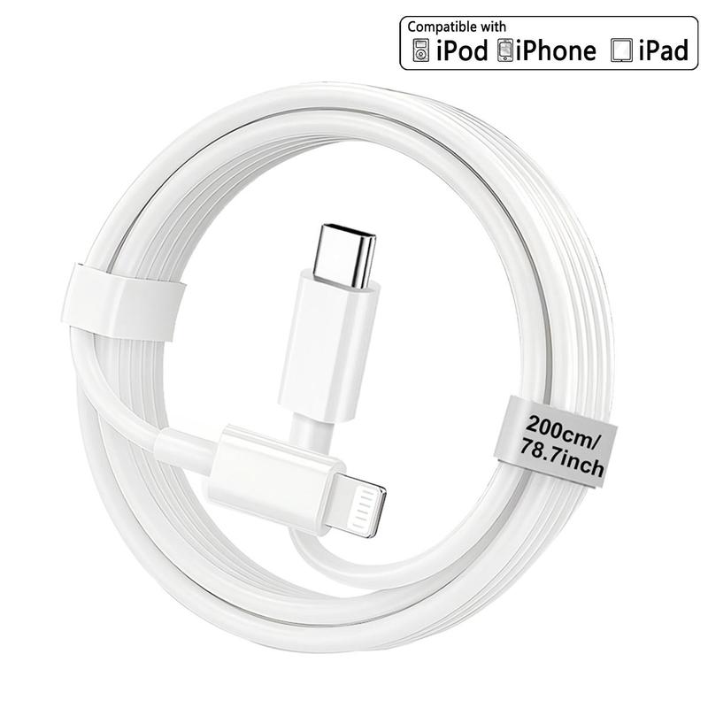 20W 6.6FT [Apple MFi Certified] Type-C for Lightning Fast Charging Cable for iPhone 14 13 12 Pro Max 11 Pro iPad Mini & More, Car Charger, Phone Accessories