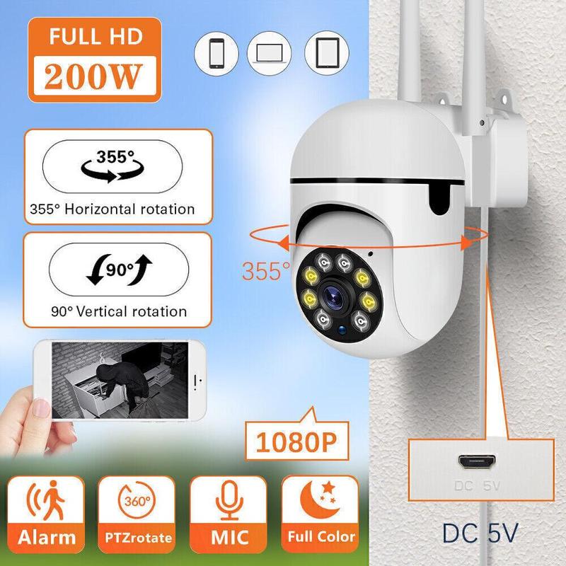 Wireless 360° Surveillance Camera, Automatic Cruise, Human Tracking, Infrared Night Vision, 24H Loop Video, Real-time View, HD Quality