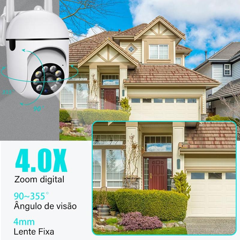 Wireless 360° Surveillance Camera, Automatic Cruise, Human Tracking, Infrared Night Vision, 24H Loop Video, Real-time View, HD Quality