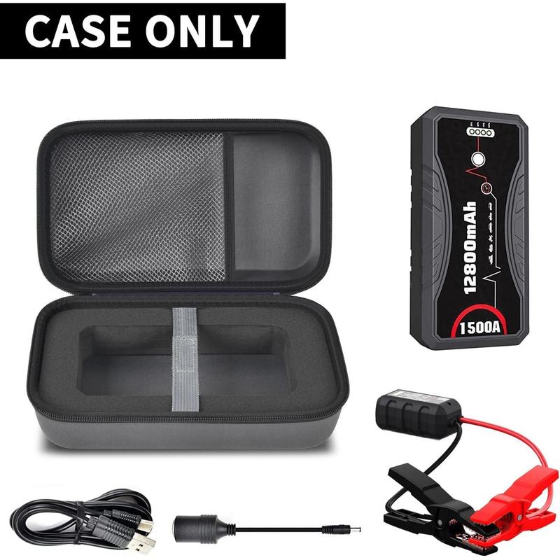 Carrying Case Compatible with NEXPOW  Jump Starter, Fits for 1500A  12800mAh  Starter Q10S  T11F, Storage Box for Portable   Charger and Jumper Cables(CASE Only)