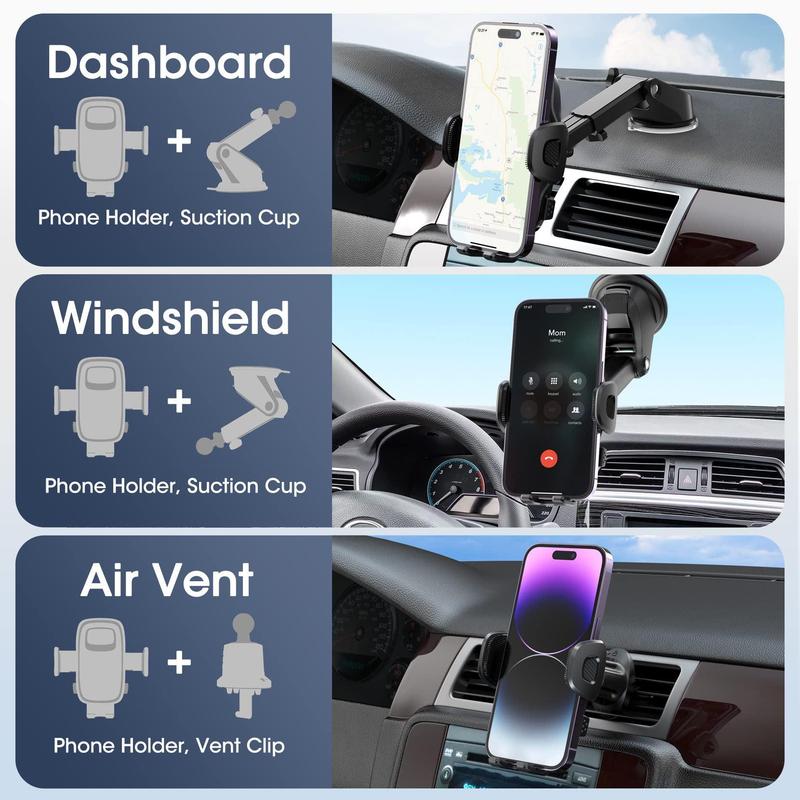 Car Air Vent Phone Holder for Summer Gift, Adjustable Car Phone Stand, Phone Stand for Dashboard, Tablet, 1 Count Universal Car Phone Holder Mount for iPhone Samsung, Phone Accessories