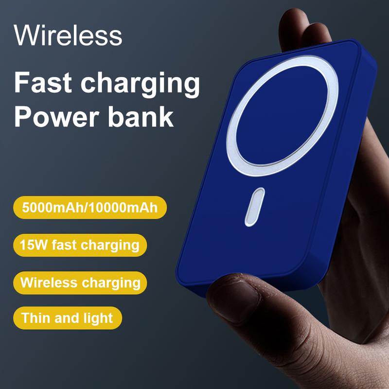 Magnetic Battery, 10000mAh 5000mAh Wireless Portable Charger, 22.5W Wireless Charging with Cradle, Magnetic Security Compatible, for IPhone 15 14 13 12