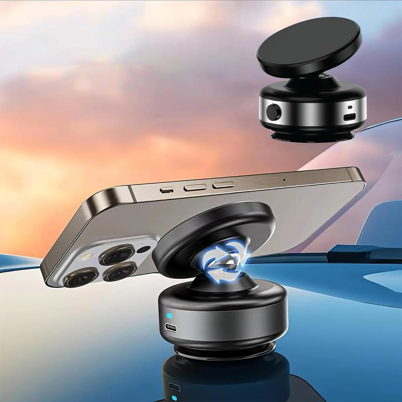 Christmas Gift, 360° Rotatable Car Magnetic Phone Holder, Car Navigation Holder, Vacuum Adsorption & Magnetic Adsorption Double-sided For Windshield and Dashboard, Kitchen,Bedroom, Office, Multifunctional Phone Accessories for iPhone & Android Smartphone