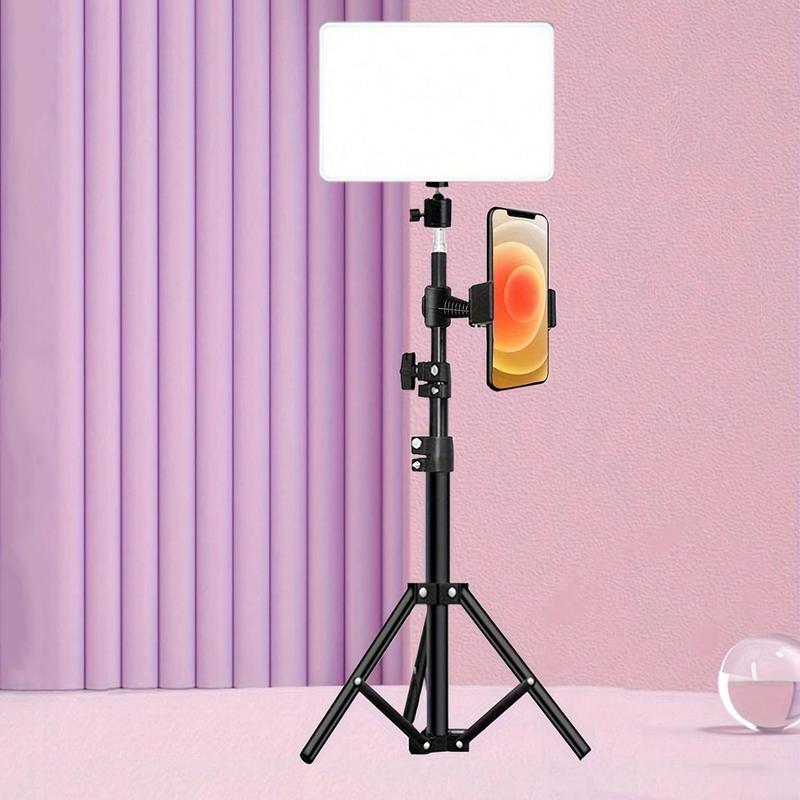 Selfie Light with Phone Holder & Tripod, Adjustable Tripod Fill Light, Selfie Accessories for Home Office