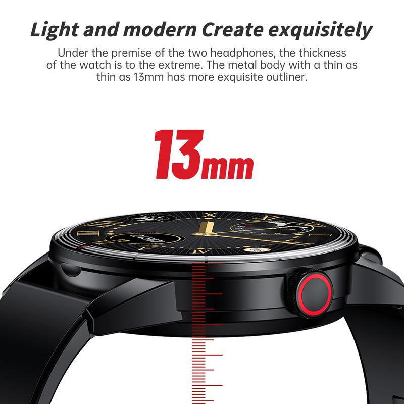 Two-in-One Sport Smart Watch | Bluetooth Calls, Full Touch,Heart Rate Monitor | Multi-Sport Mode, Weather Alerts,for Android iPhone Devices Wearable