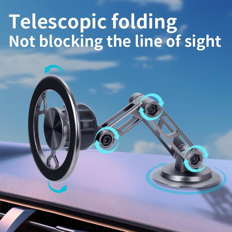 Magnetic Car Phone Holder, 360° Adjustable Magnetic Foldable Car Phone Stand, Universal Car Interior Accessories for iPhone 14 13 12 15Pro Max