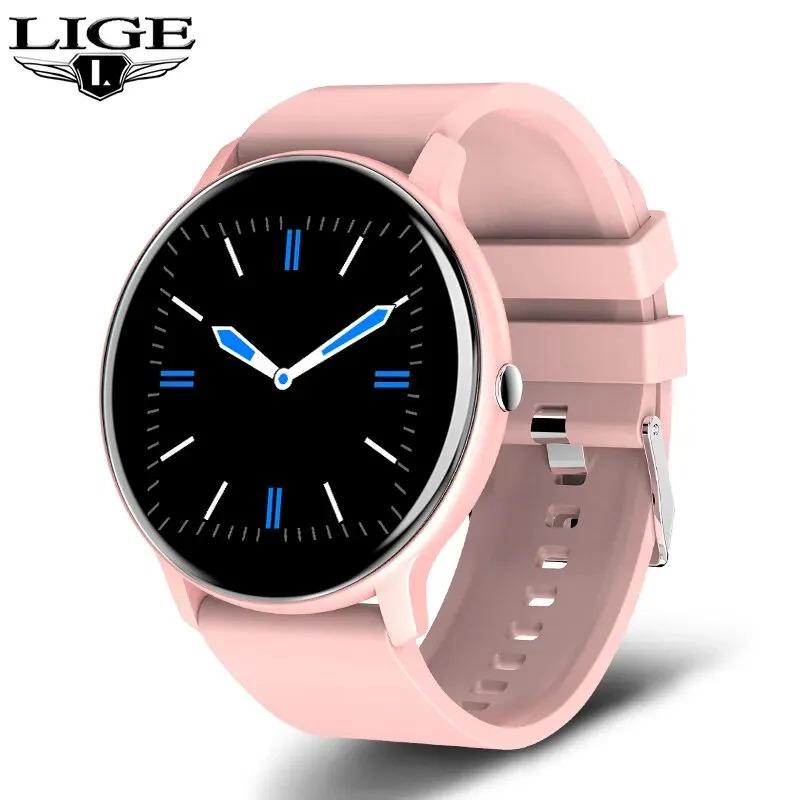 LIGE Smart Watch Men Women Full Touch Screen Sport Fitness Watch Man IP67 Waterproof Bluetooth For Android IOS Smartwatch Men