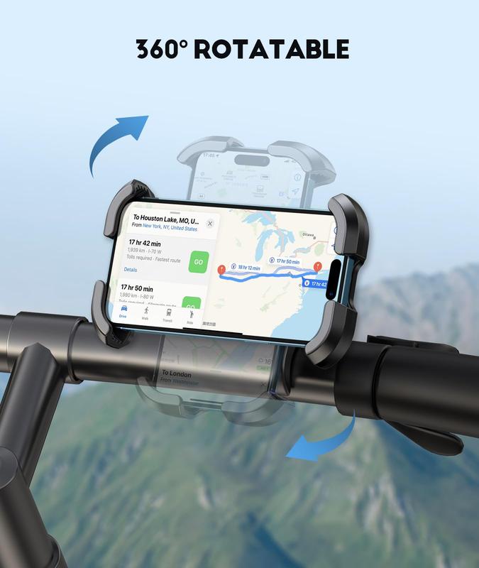 Bicycle Phone Mount, Smartphone Holder for Bike Motorcycle Scooter shopping Handlebar, Clip Stand Compatible with 4.7