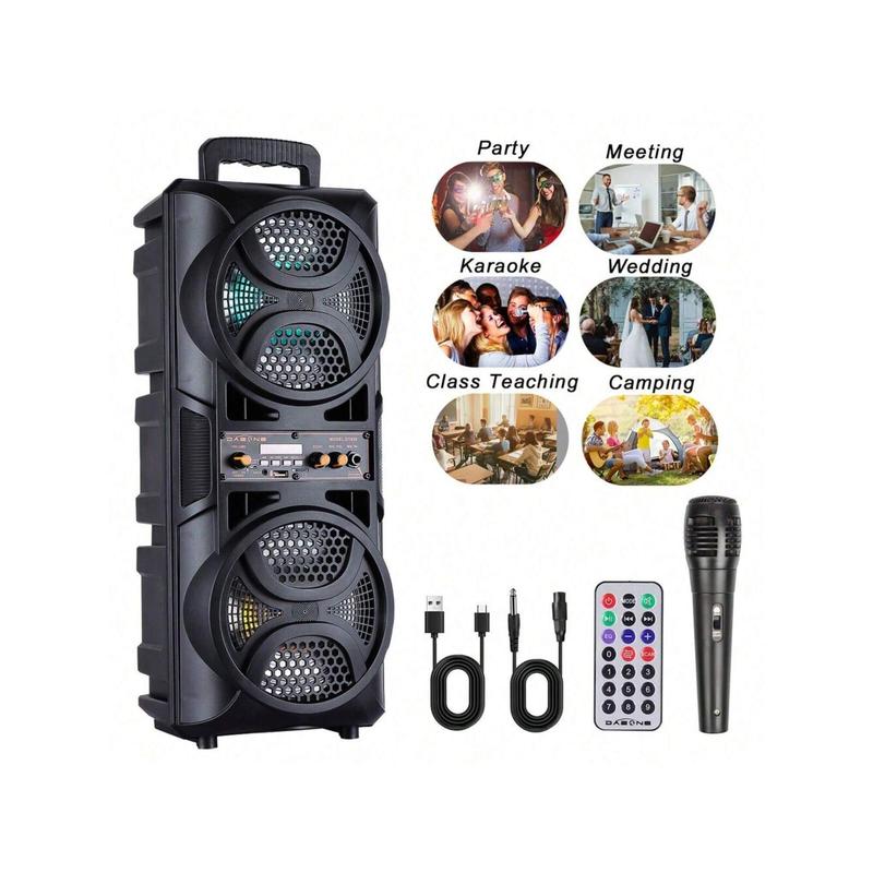 3000W Portable Bluetooth Speaker Sub Woofer Heavy Bass Sound System Party+Remote