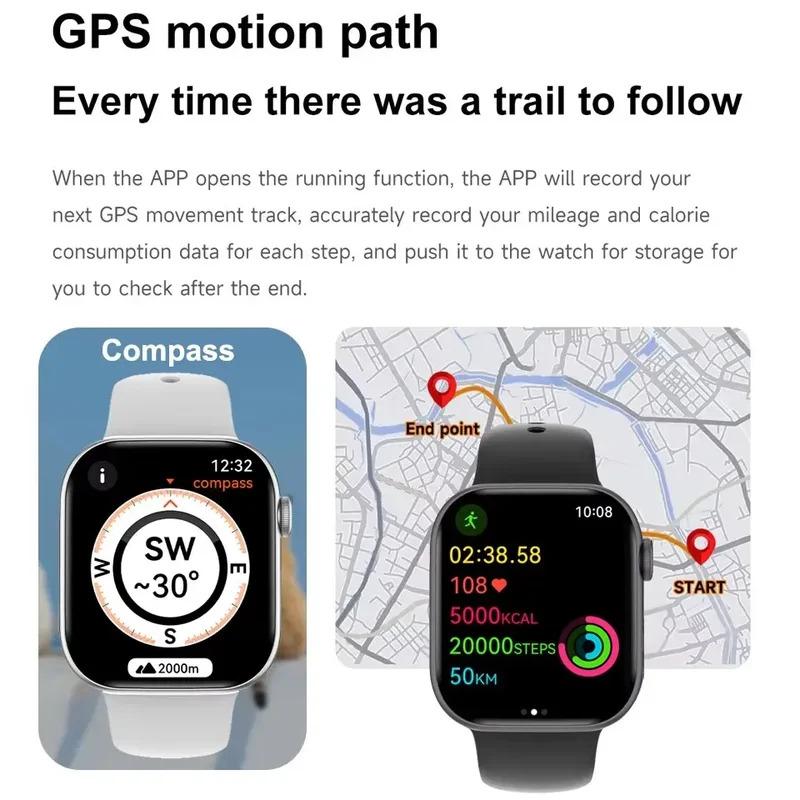 For Apple New Watch 4GB Memory GPS Track Smart Watch Men Watch Series 10 Bluetooth Call NFC Women Smartwatch For IOS Android