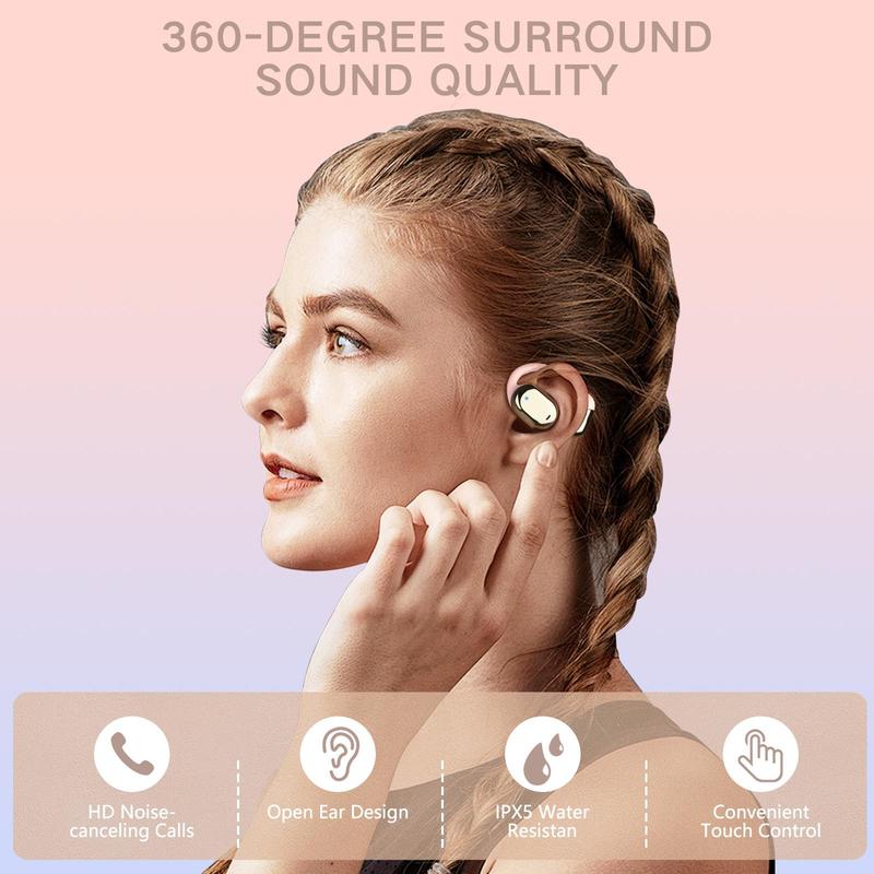 Wireless Earphone, Low Latency Wireless Gaming Headset Earphones, HiFi Sound Quality Music Earbuds for Gaming Travel Sports