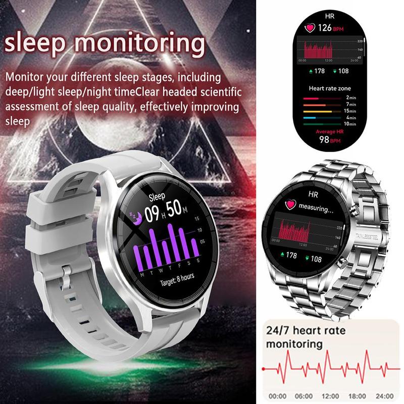 Business Smart Watch for Men and Ladies, Full Touch Smart Watch with Heart Rate Monitoring & Sleep Tracking, Smartwatch for Android & IOS