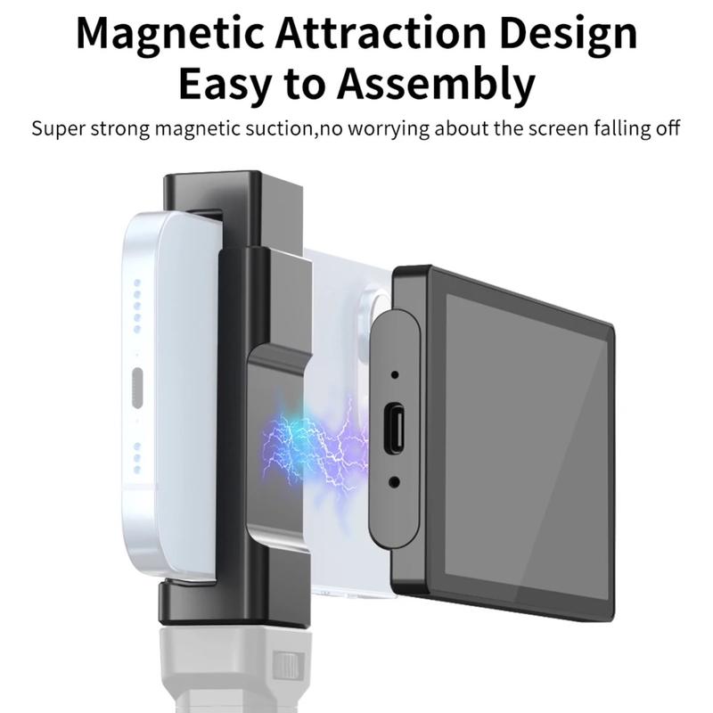 Screen mirror for content phone vlogging Portable Wireless Screen Mirror for iPhone, mirror screen for TikTok, Photgraphy YouTube content creator Selfie Cellphone Smartphone Accessories Stream Tripod Aluminum