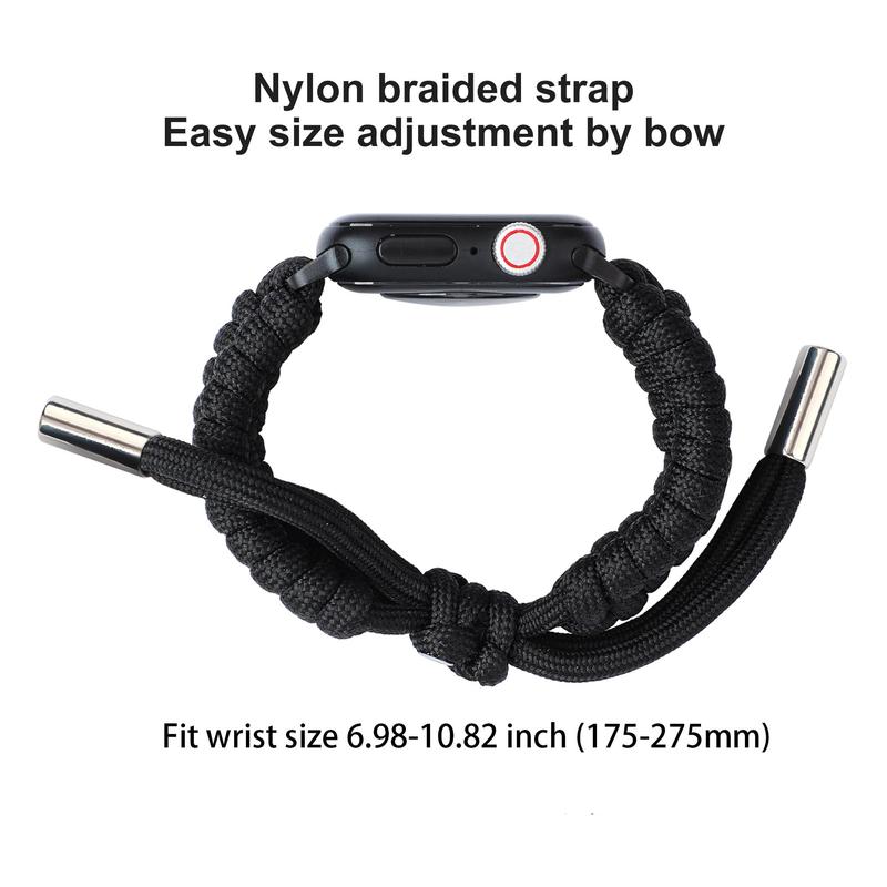 Braided Nylon Watch Band (Band Only), 1 Count Replaceable Watch Band, Braid Sports Watch Band for Apple Watch Ultra 2 Series 10 9 8 7 6 5 4 3 2 1 SE