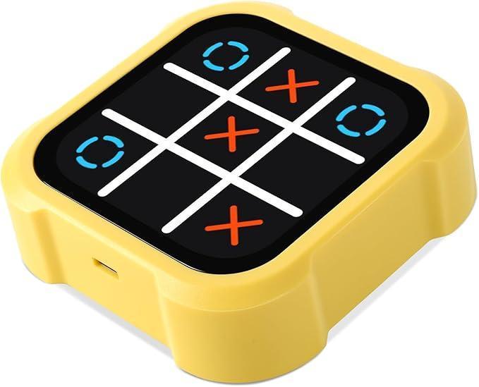 Tic Tac Toe Bolt Game, Electronic 4-in-1 Handheld Puzzle Game Console, Portable Travel Games for Educational and Memory Growth, Fidget Toys Games for Kids and Adults, Birthday Gifts for All Ages