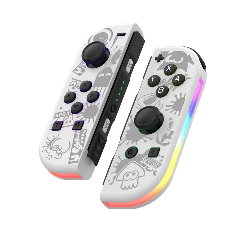 Wireless Gamepad for Left Right Gamepad with RGB Lights Game Controller Jay 02 Console Grips Supports Vibration Wake-up Function  for Android