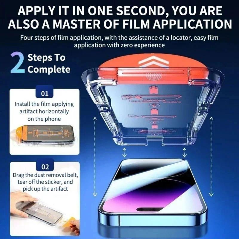 Tempered Glass Screen Protector, 3 Counts Dust-proof Easy Installation Screen Protector, Phone Accessories for iPhone 16 11 12 13 14 15 Pro Max