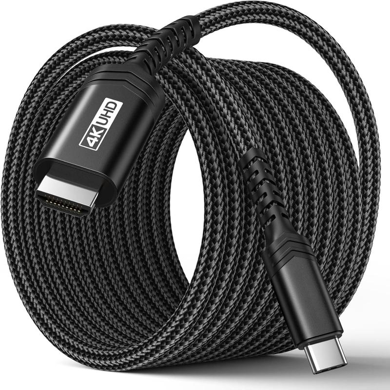 USB C to HDMI Cable 10ft | 4K@60Hz | USB 3.1 Type C to HDMI 2.0 Cord for Home Office,  Compatible with