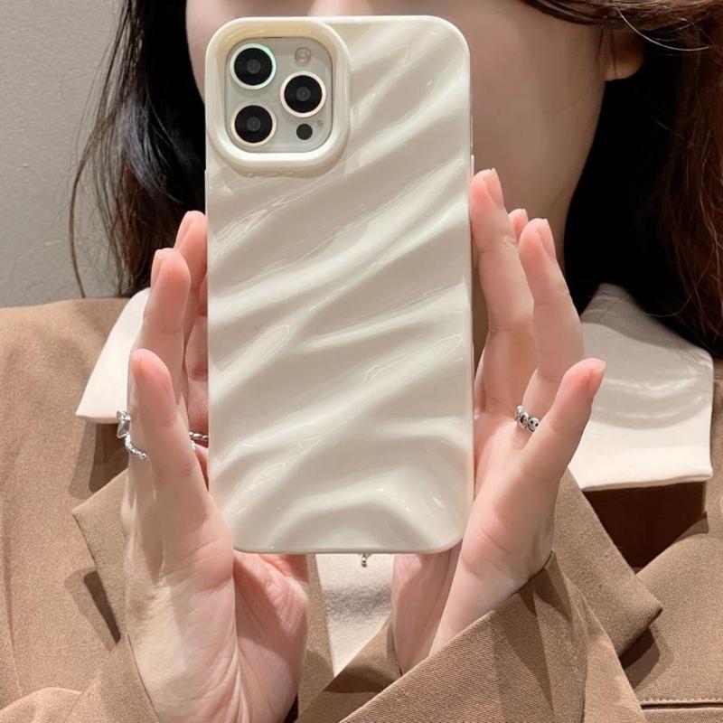 Simple Wave Pattern Phone Case, Decorative Phone Protector Cover, Shockproof Phone Cases, Phone Accessories Compatible with iPhone 12 13 14 iPhone 15 16 Pro Max Case