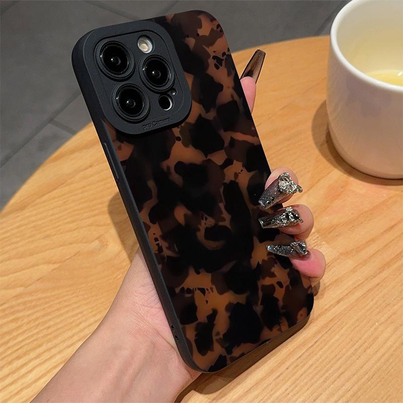 Fashion Leopard-pattern Phone Case, Anti-drop Cellphone Protective Case, Total Protective Shockproof Mobile Phone Cover for iPhone