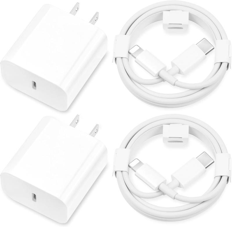 2Pack iPhone Charger Fast Charging, iPhone Fast Charger Type C Fast Charger Block Plug Adapter USB-C to Lightning Cable Cord for iPhone 14  13  13 Pro  12 Pro  12 Pro Max  11  Xs Max  XR  X  SE, iPad, AirPods