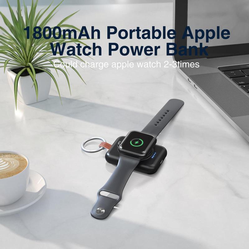 Portable Watch Charger, Magnetic Watch Charger, Universal Travel Power Bank for Apple Watch Series 9 8 7 6 5 4 SE Ultra