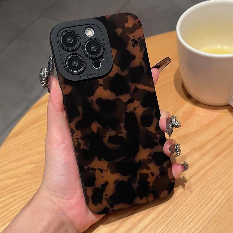 Fashion Leopard-pattern Phone Case, Anti-drop Cellphone Protective Case, Total Protective Shockproof Mobile Phone Cover for iPhone