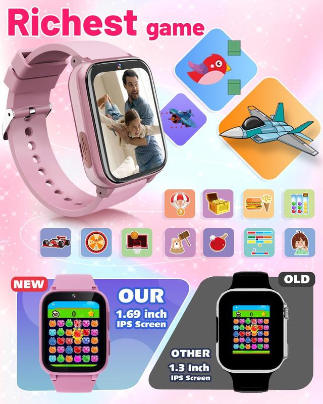 Smart Watch for Kids with 26 Games Girls Toys Age 6-8 Birthday Gifts Ideas for Girls 3 4 5 7 9 6 8 Year Old Christmas Stocking Stuffers for Kids