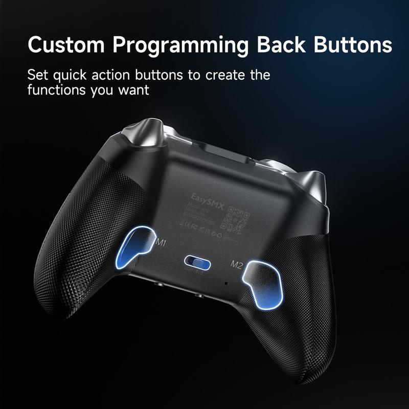 50% OFF Limited Time EasySMX X10 PC Controller Enhanced Wireless Bluetooth Controller with a Swappable Faceplate Hall Joysticks and Triggers for PC Switch Steam Android TV Android and iOS Mobile Not compatible with XBOX