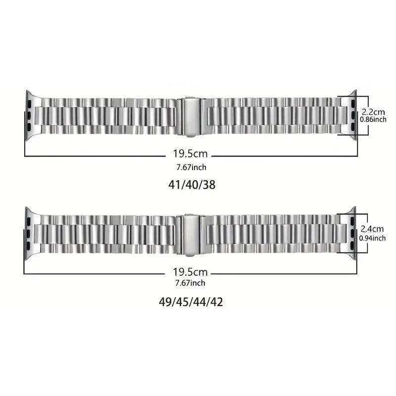 Stainless Steel Watch Band with Case for Apple Watch Series 8 7 6 5 4 3 2 1 SE SE2 Ultra, Replacement Watch Band for Women & Men