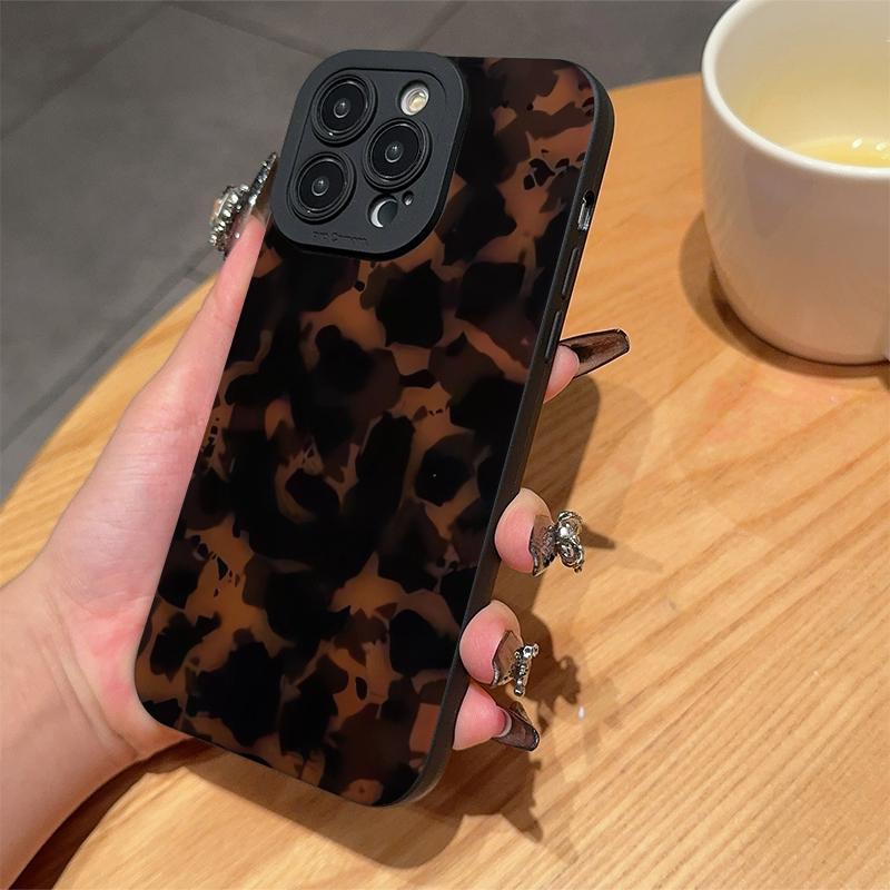 Fashion Leopard-pattern Phone Case, Anti-drop Cellphone Protective Case, Total Protective Shockproof Mobile Phone Cover for iPhone