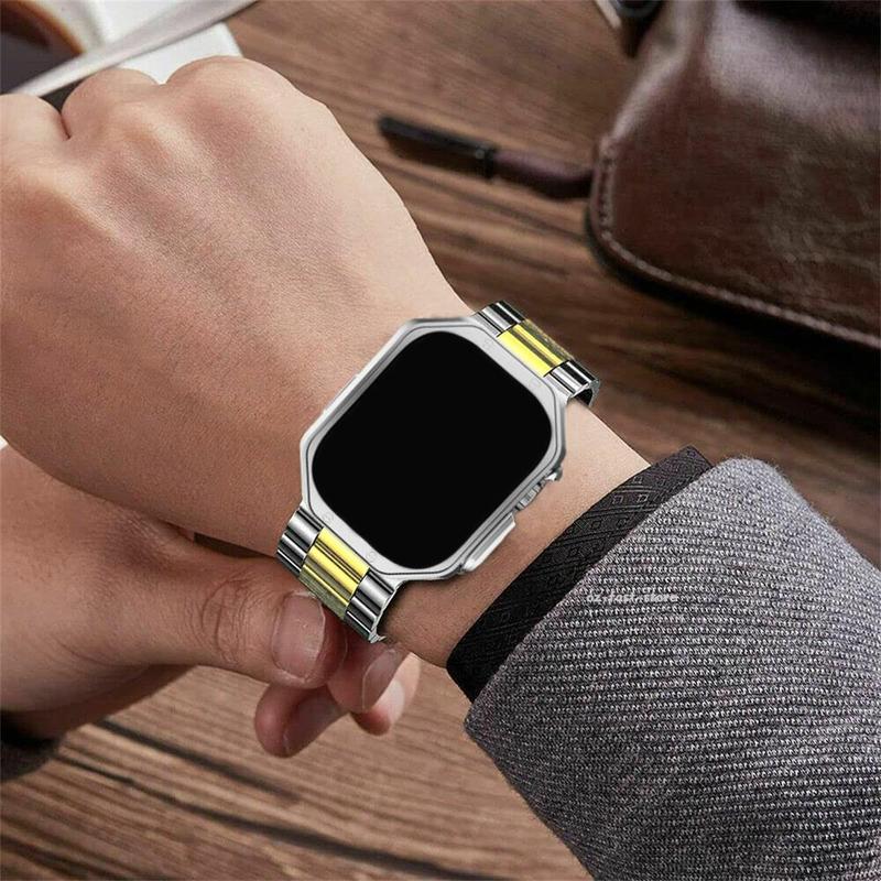 Stainless Steel Smartwatch Band, 1 Count Fashion Smart Watch Band with Tool, Watch Accessories for iWatch Smartwatches Series 38mm 40mm 41mm 42mm 44mm 45mm 49mm