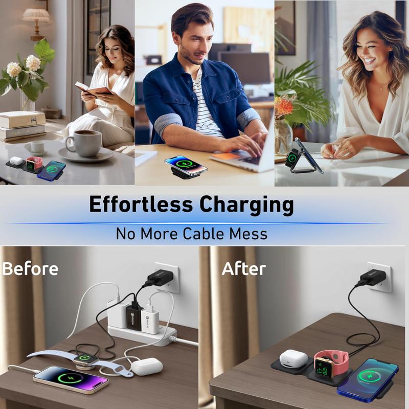 Black Friday Christmas Gift-Charging Station for iPhone 15 14 13 12  Series,for iWatch,for AirPods