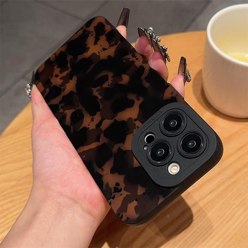 Fashion Leopard-pattern Phone Case, Anti-drop Cellphone Protective Case, Total Protective Shockproof Mobile Phone Cover for iPhone