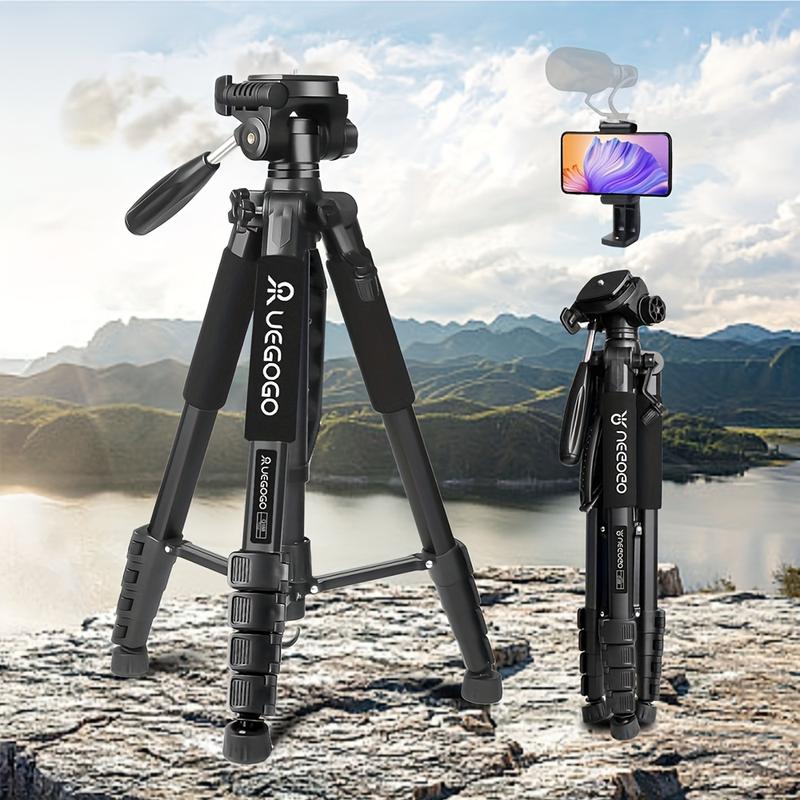 UEGOGO 74-Inch Professional Tripod for Cameras & Smartphones - 360° Rotation, Aluminum Alloy with Carrying Case - Ideal for Photography & Videography