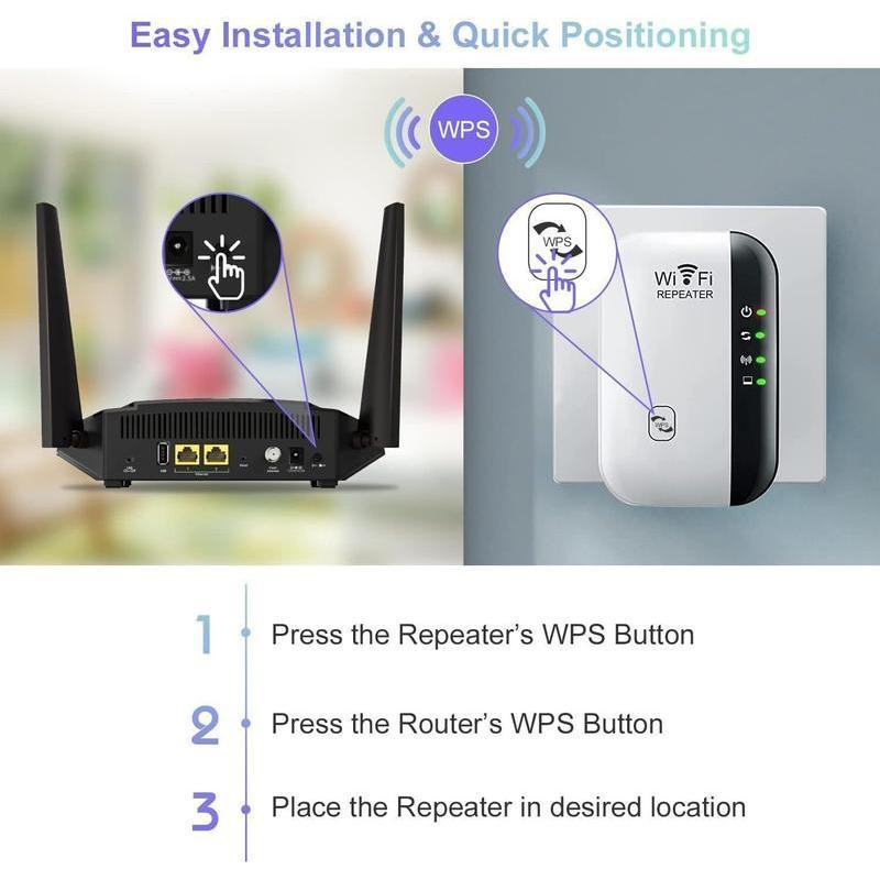 WiFi Extenders Signal Booster for Home Up to 5000 sq.ft and 40 Devices, Wireless Repeater, Long Range Amplifier with Ethernet Port, 1-Tap Setup, Alexa Compatible