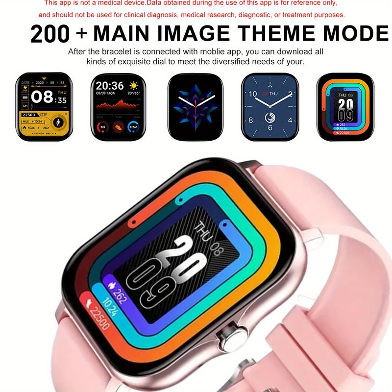 Smart Watch with SMS for Android iPhone, Fitness Tracking Watch, Sport Mode, Pedometer, Distance, Calories, with Call Function, a Variety of Sport Mode, a Variety of Interfaces to Choose Freely, Suitable for Both Men and Women