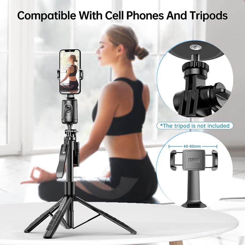 Auto Face Tracking Phone Holder, No App Required, 360° Rotation Face Body Phone Tracking Tripod Smart Shooting Camera Mount for Live Vlog Streaming Video, Rechargeable Battery, No App Required for 4''-7'' Phone Accessories Selfie