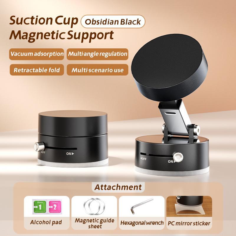 Magnetic Phone Holder, Vacuum Suction Cup Magnetic Phone Holder, Multifunctional Phone Stand for Home Office, Phone Accessories for iPhone & Android