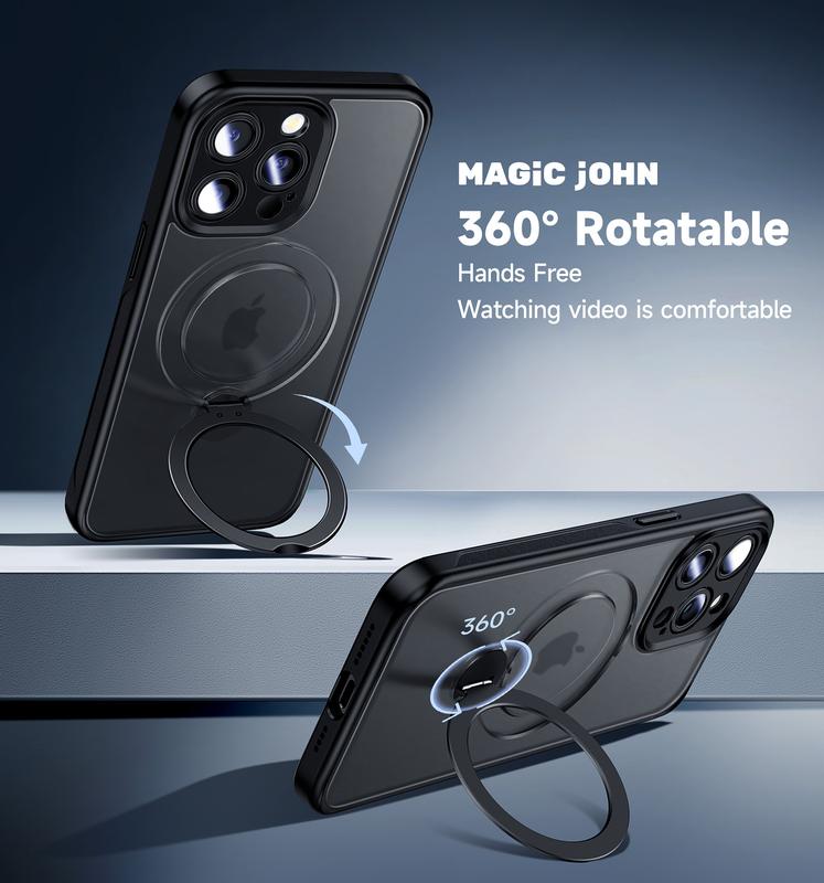 MAGIC JOHN Invisible 360° Magnetic Stand Protective Phone Case