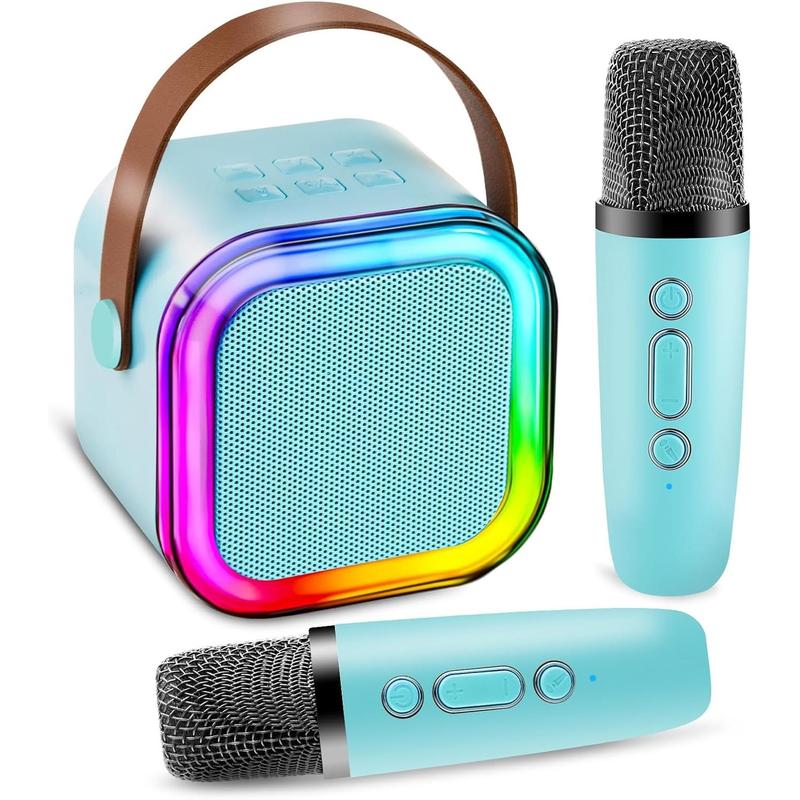 Karaoke Machine for  Adults,Portable Mini Singing  Karaoke Speaker with 2  Microphones,Birthday Gifts Party for Boys Teen Girls Ages 3-12+ Year Old(Blue)