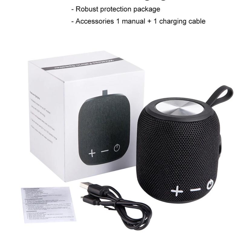 Waterproof Portable Bluetooth Speaker with TWS Function and Long Battery Life for Smartphone Audio Compatibility