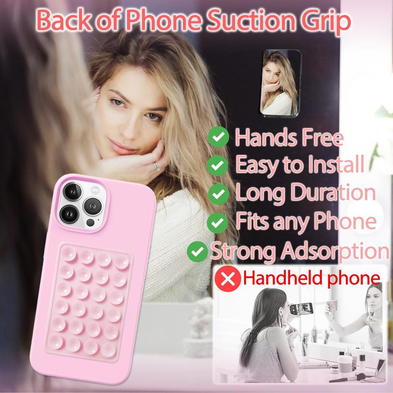 Silicone Suction Phone Case Mount, Sticky Mobile Phone Stand, Hands-Free Phone Holder, Phone Accessories for Selfies and Videos, Suction Cup Phone Stand