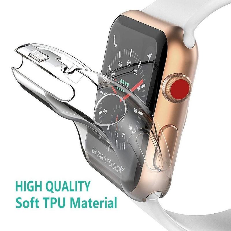 Clear Smart Watch Screen Protector Compatible With Apple Watch SE 8 7 6 5 4, 1 Count Watch Screen Case, Full Coverage Anti-fall Watch Screen Case, Wearable Accessories