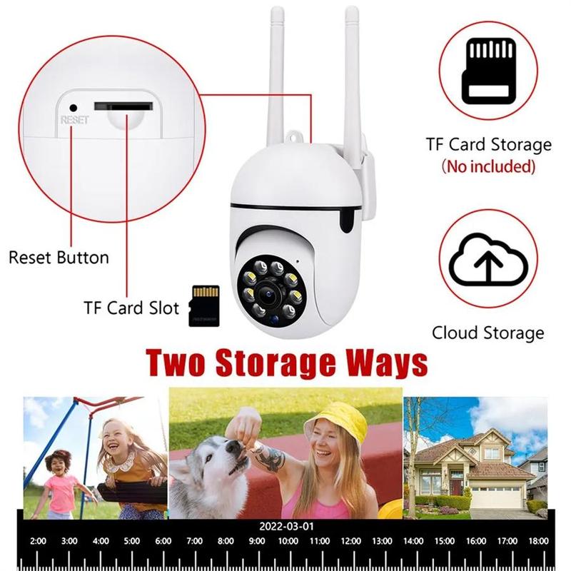 Outdoor Security Camera, 2.4Ghz & 5G WiFi Double-band Security Camera, Waterproof Security Camera with 4X Zoom, 2 Way Audio, Color & Infrared Night Vision